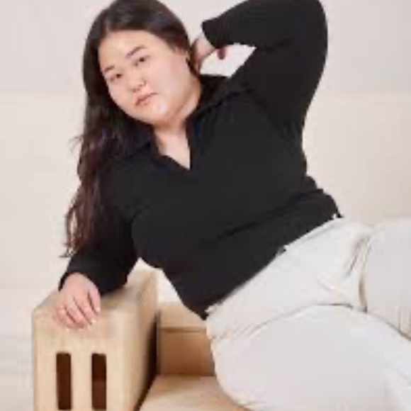 Big Bud Press Tops - BIG BUD PRESS LONG SLEEVE FISHERMAN POLO - BASIC BLACK, 2XL